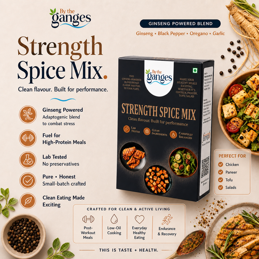 Strength Spice Mix with Ginseng | Clean Performance Spice Blend| Protein Meal Spice Blend| Functional Cooking Spice Mix| 48g