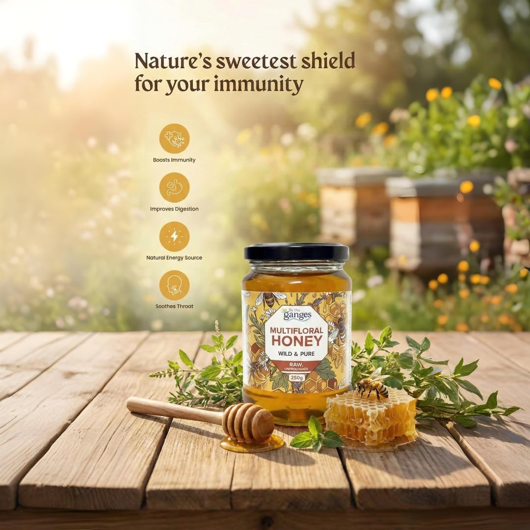 Raw Multifloral Honey | Pure, Unprocessed & Lab Tested | Bytheganges