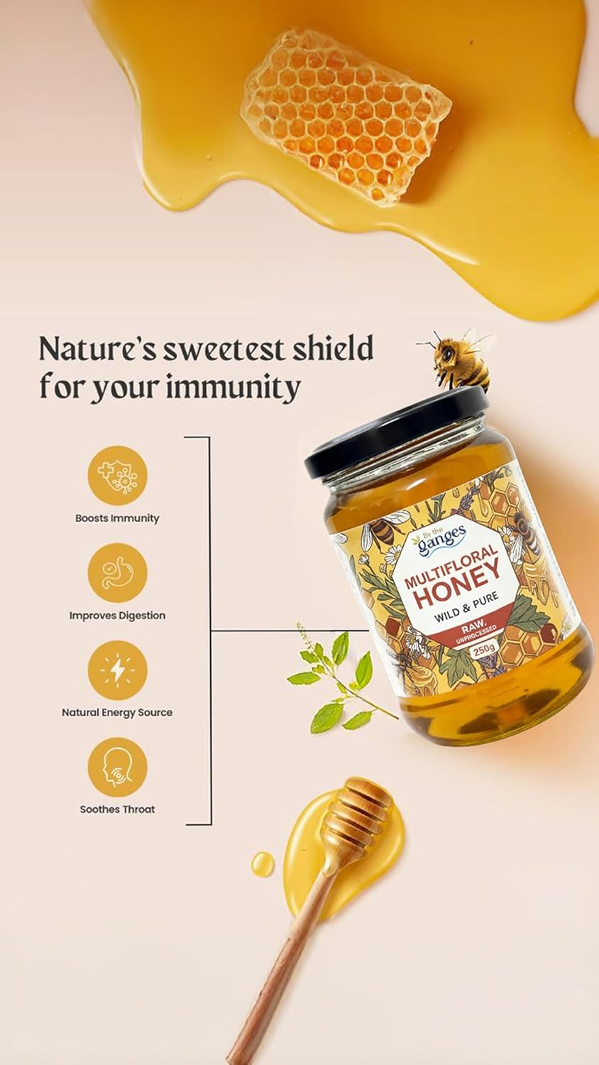 Raw Multifloral Honey | Pure, Unprocessed & Lab Tested | Bytheganges